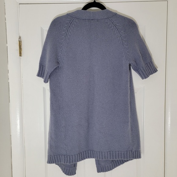 BODEN Open Front Wool Alpaca Cardigan Sweater Short Sleeve Women US Sz 8 Pockets - Picture 2 of 14